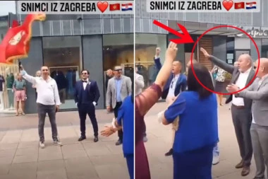 MEĐUNARODNI SKANDAL! Crnogorci u centru Zagreba salutiraju HITLEROVIM POZDRAVOM (VIDEO)
