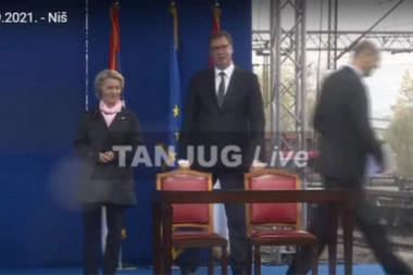 ALEKSANDAR VUČIĆ I URSULA FON DER LAJEN NA POČETKU RADOVA NA PRUZI NIŠ-BRESTOVAC! Potpisan Ugovor o izgradnji auto-puta mira!(VIDEO)