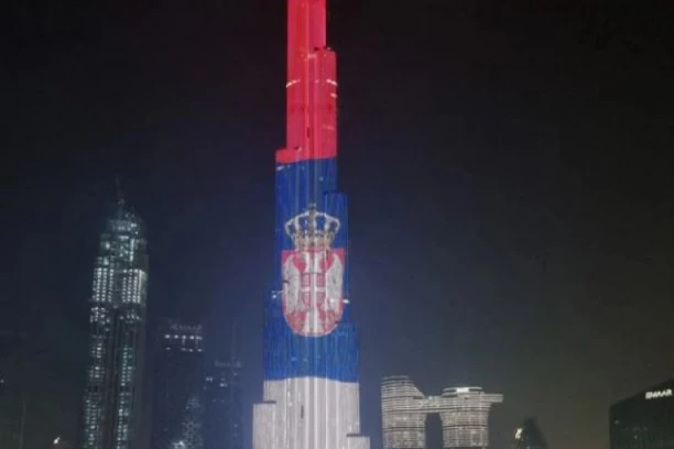 VELIKA ČAST ZA PREDSEDNIKA VUČIĆA: Burdž Khalifa večeras u bojama srpske zastave! (FOTO)