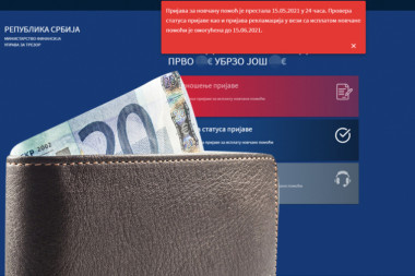 POZNAT DATUM ISPLATE DRŽAVNE POMOĆI: Evo kada leže 20 evra na račune građana!