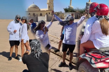 POLITIČAREV SIN OTPUTOVAO S DEVOJKOM U EGIPAT: Dačićeva snajka zapevala usred PUSTINJE! (VIDEO)