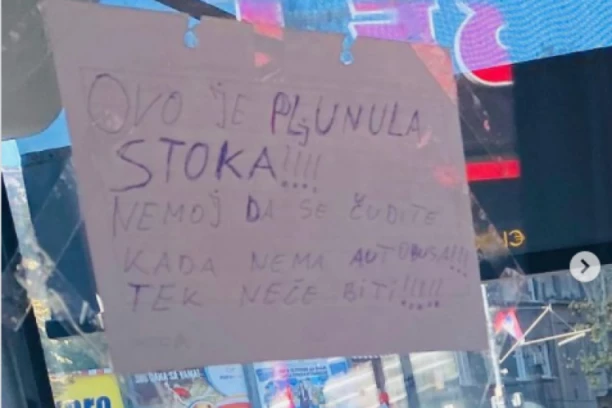"OVO JE PLJUNULA STOKA"! Poruka na autobusu 47 od koje se prevrće želudac!