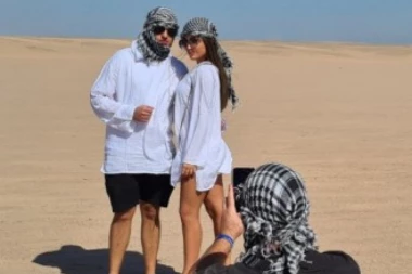 LUKA DAČIĆ ČUVA DEVOJKU OD POGLEDA DRUGIH: Ivicin sin u Egiptu jasno svima dao do znanja da je Milica NJEGOVA! (FOTO)