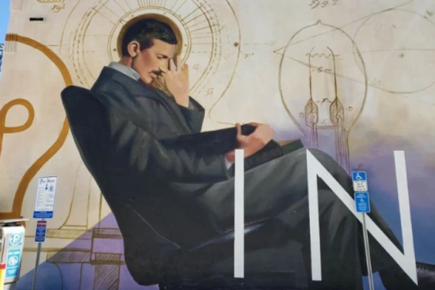 MURAL POSVEĆEN NIKOLI TESLI OSVANUO U HOLIVUDU: Oslikan u ogromnim dimenzijama