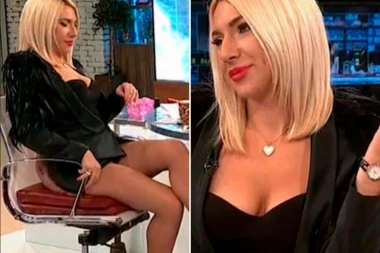 JOVANA JEREMIĆ DEKOLTEOM POMUTILA UM GLEDAOCIMA: Voditeljka Pinka rasplamsala maštu gledaocima, GOLIM NOGAMA poželela dobro jutro! (FOTO)