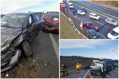 A TRAGEDY WAS AVOIDED! A horrible sight on a Serbian highway, crushed cars, ONE BURNED! (PHOTO, VIDEO)