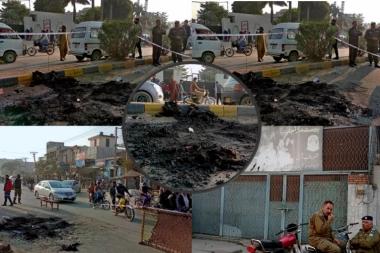 (UZNEMIRUJUĆE FOTOGRAFIJE) NASMRT PRETUKLI I ZAPALILI MENADŽERA FABRIKE U PAKISTANU: Ogorčenoj masi bio potreban samo jedan razlog