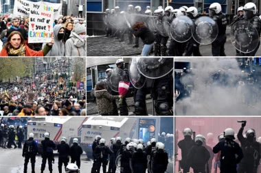 BRISEL NA KORAK OD RATA: EU osuđuje Srbiju, a njihova policija pušta vodene topove na decu!