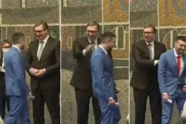 PREDSEDNIK VUČIĆ GA OHRABRIO: Filip stao pred govornicu u ime svojih kolega, a onda mu se dogodio mali peh (VIDEO)