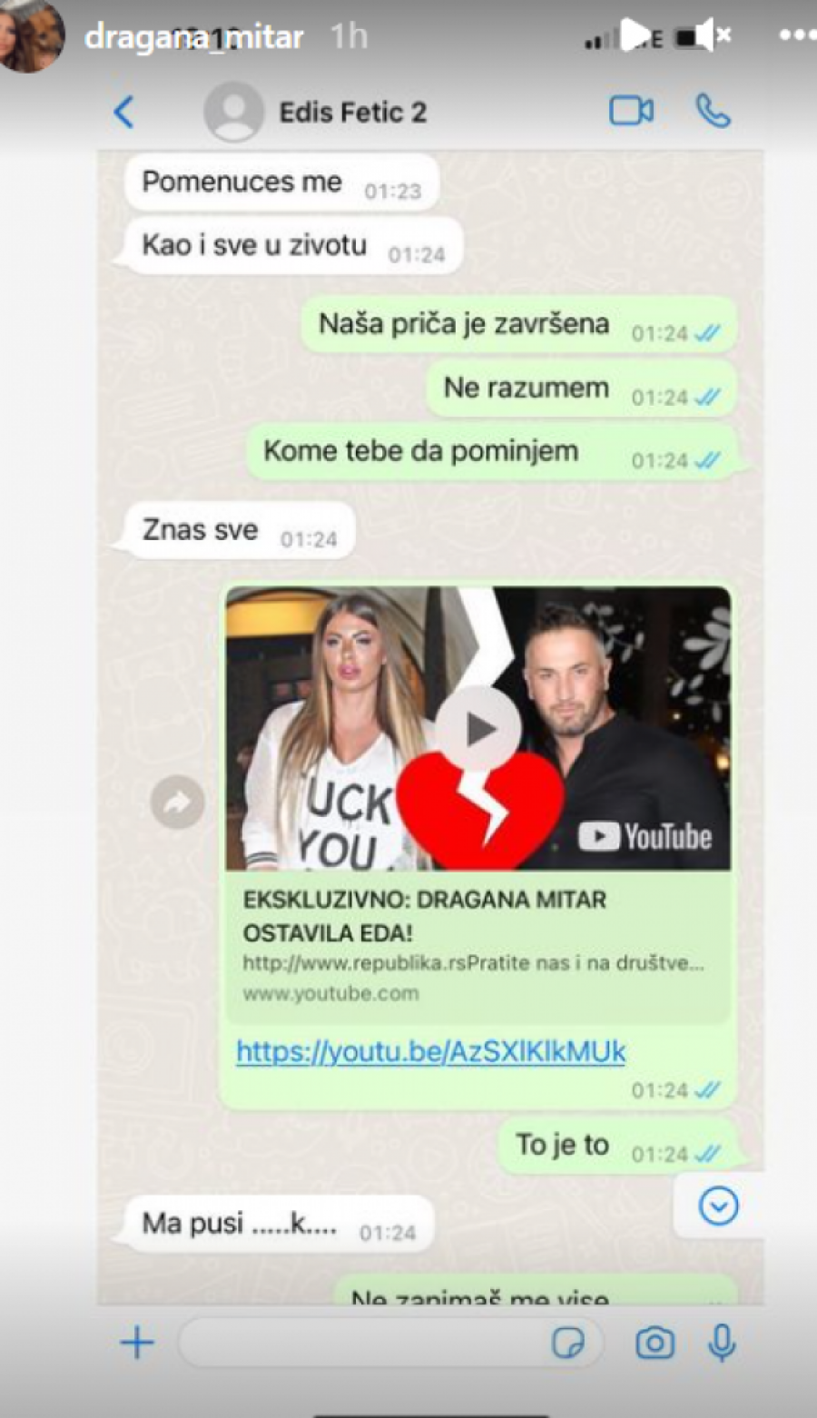 Dragana Mitar raskinula sa Edom Fetićem