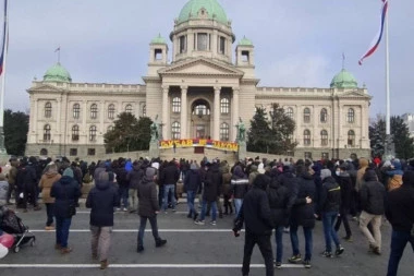 PROMOCIJA PORODIČNIH VREDNOSTI: Delije organizovale skup ispred Skupštine Srbije!