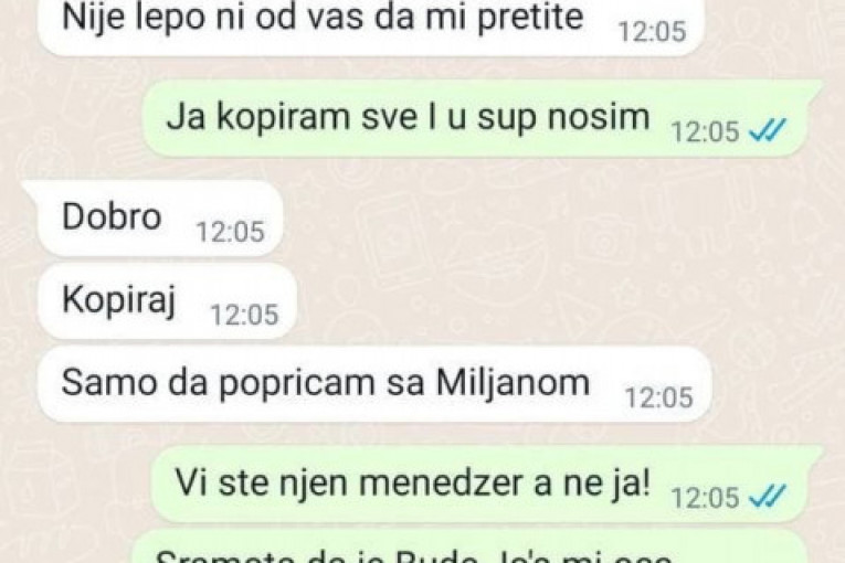 Marina Barbi prepiska sa Miljaninim menadžerom