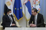 UNAPREĐENJE BILATERALNIH ODNOSA I SARADNJE DVE ZEMLJE: Vučić primio u oproštajnu posetu ambasadora Egipta