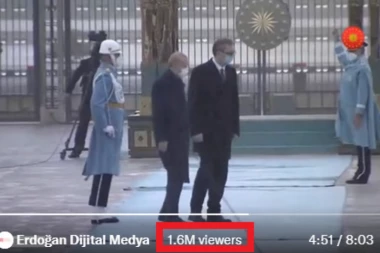 ERDOGANOVU OBJAVU SA VUČIĆEM VIDELO 1,6 MILIONA LJUDI: Predsednika Srbije svečano dočekao u Ankari predsednik Turske