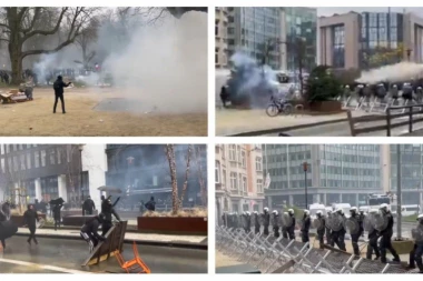 KLJUČA U SRCU EVROPE - SUZAVAC I BAKLJE, OPŠTI HAOS: Objavljeni prvi snimci, policija bez milosti! (VIDEO)