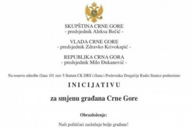 BUDI BOG S NAMA! Milo, Bečić i Krivokapić podneli inicijativu za "smenu" građana Crne Gore (FOTO)