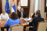 VAŽAN SASTANAK: Vučić sa posrednicima Evropskog parlamenta (FOTO)