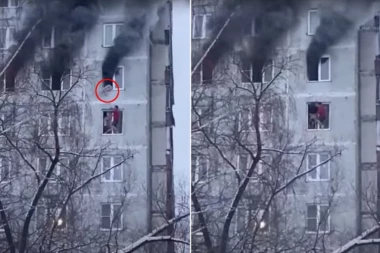 (UZNEMIRUJUĆI SNIMAK) Studentkinja visila sa DEVETOG sprata! Dečko i prijatelj je spasili u poslednjem trenutku