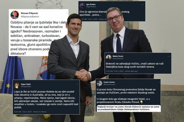 ĐILASOVCI PLJUJU PO NOVAKU KAO DA JE DRŽAVNI NEPRIJATELJ! Skandalozni napadi na Đokovića zbog sastanka sa predsednikom Vučićem! (FOTO)