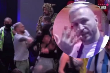 TARA SIMOV POKUŠALA DA ODGRIZE NENADU PRST?! KRV lije iz reperove ruke, obezbeđenje je jedva OBUZDALO! (VIDEO)