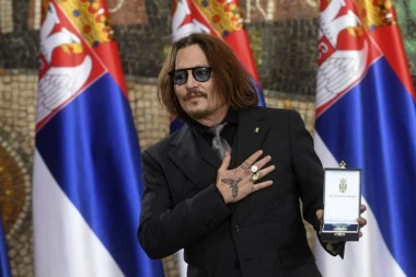 JOHNNY DEPP AWARDED A MEDAL IN SERBIA: Thank you, President, I will remain consistent with it and I will do everything to make this the embodiment of my obligation here