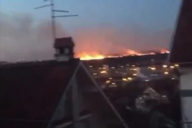 VELIKI POŽAR U BEOGRADU: Vatra guta deo kod Miljakovačkih staza (FOTO)