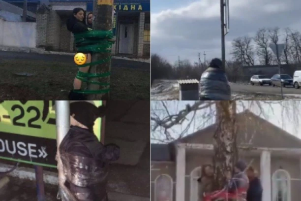 UZNEMIRUJUĆI SNIMCI: Ukrajinski nacisti kažnjavaju sopstveni narod, bičuju gole i vezane ljude, među kojima ŽENE i DECU! (VIDEO)