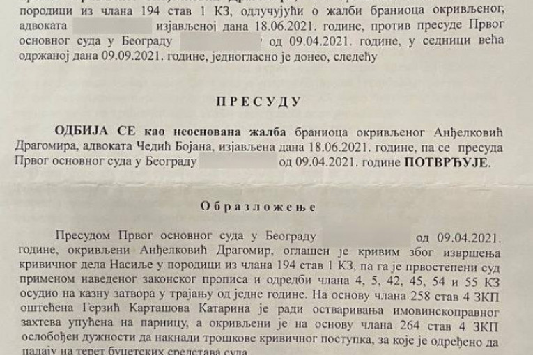 Katarina Kartašova presuda