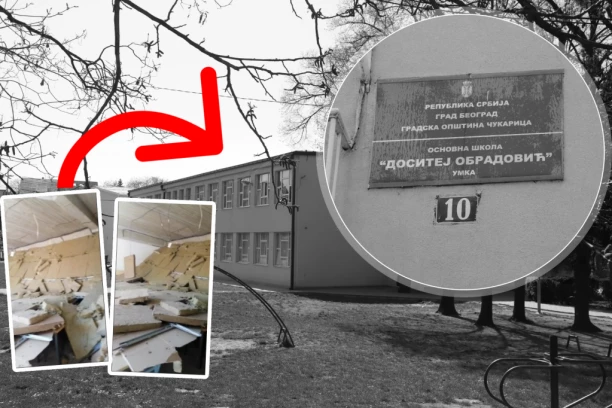 JEZIVI SNIMAK! Tragedija na Umci izbegnuta samo pukom srećom: ZAMISLITE SAMO DA SU U UČIONICI BILA DECA! (VIDEO)