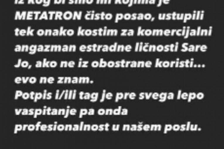 Tijana Pavlov isprozivala Saru Jo