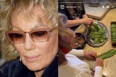 Brena ZAVIJALA SARMICE ZA VASKRS, a sin je snimao sa viklerima na glavi uz pesmu "Težak je ovaj život" (HIT FOTO)