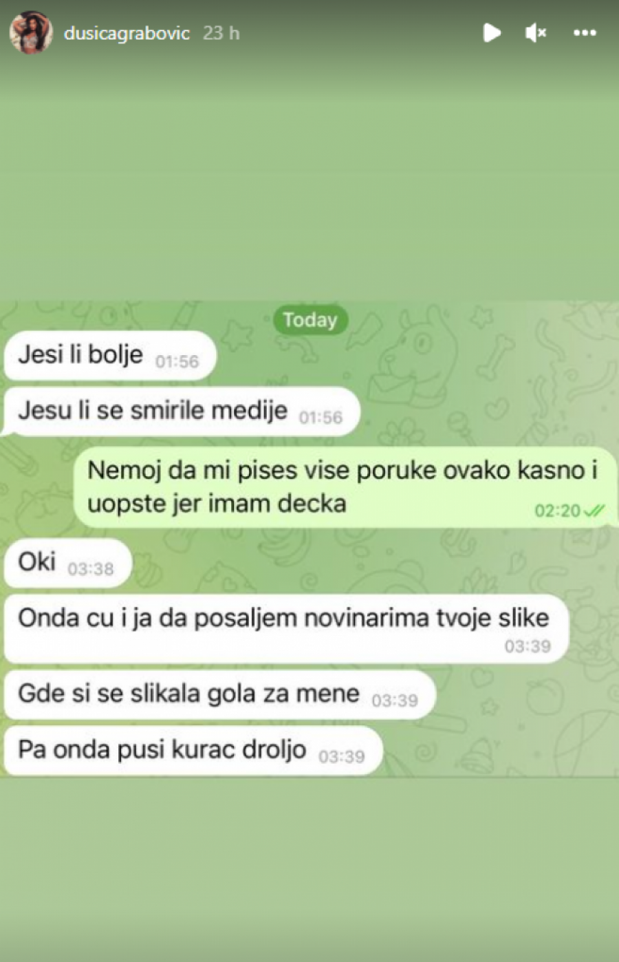 Dušica Grabović poruke