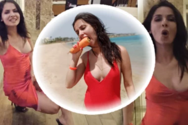 Zna znanje ova Sandrica: Pevačica izvadila šargarepu nasred plaže, pa pokazala kapacitet, ova scena DIŽE PRITISAK! (FOTO)