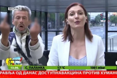 Vređao i posipao sokom reporterku RTS-a, a onda osuo paljbu po državi! Uhapšen provokator u Beogradu! Velika neprijatnost u programu uživo! (VIDEO)