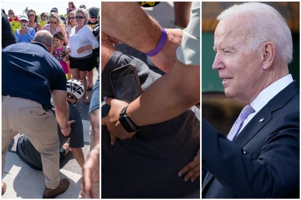 DŽO BAJDEN SE SLOMIO S BICIKLE! Novi neviđeni peh američkog predsednika, podizalo ga 10 ljudi, nije znao šta ga je snašlo! (VIDEO)