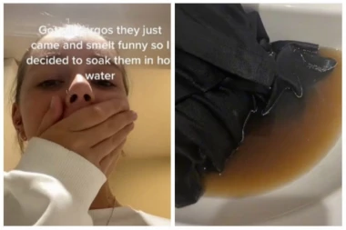 Potopila je u vodu nove farmerke, a onda je usledio ŠOK! Ono što je IZLAZILO IZ NJIH nateralo ju je da se ispovraća!