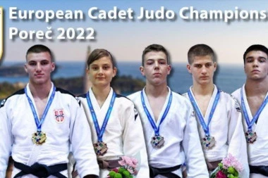 Mladi džudisti Srbije osvojili pet medalja na Evropskom prvenstvu za kadete u Poreču!