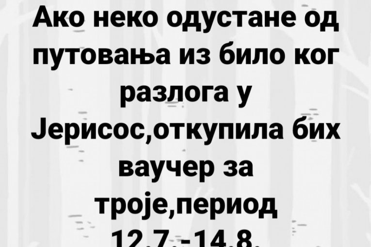 Oglas za otkup vaučera u određenom periodu