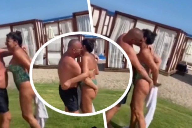 Đani ščepao Slađu nasred plaže, pa je pribio uz sebe, a onda... Folkerova bezobrazna ruka završila na njenoj zadnjici, pa je doveo do ludila ovim pozama! (FOTO)