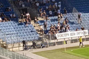 Umalo tuča navijača Partizana i Fenerbahčea! Sukob sprečili redari i ograda! (VIDEO)