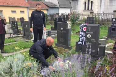 Legende se ne zaboravljaju: Delegacija Partizana odala poštu velikom Vladici Kovačeviću! (FOTO)