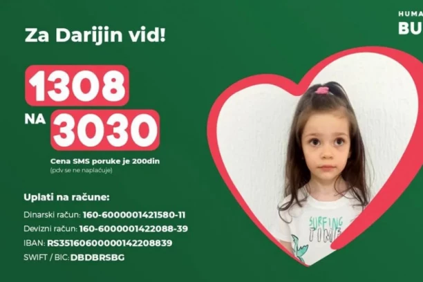 ZA DARIJU! Potrebna joj je naša pomoć da skupi skoro 10 miliona dinara za operacije!