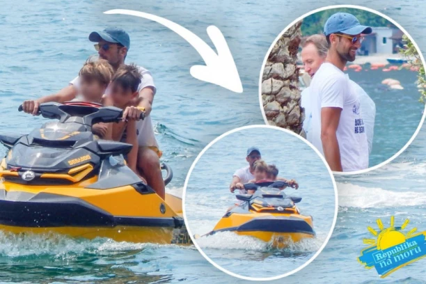Djoković is mastering the Adriatic Sea: Novak gave Stefan a ride on a jet ski! (VIDEO, PHOTO)