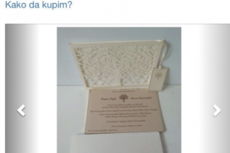 Prodaje se pozivnica Veljka i Bogdane Ražnatović