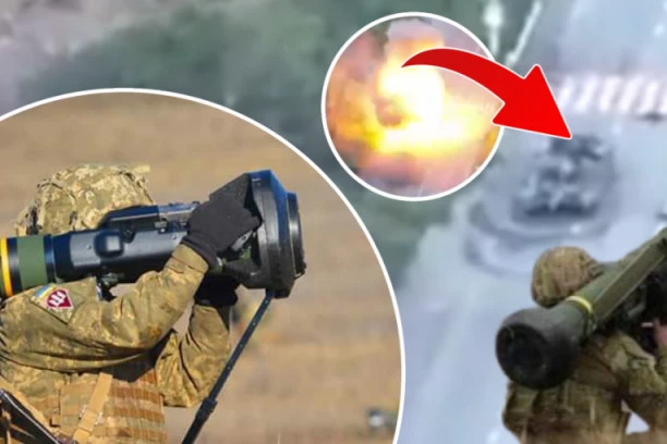 RUSKI TENK U PLAMENU, PRESUDILA MU AMERIČKA RAKETA! U Kijevu ne kriju oduševljenje: POSAO DOBRO OBAVLJEN! (VIDEO)