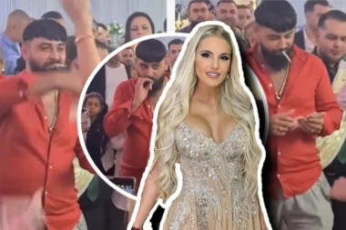 NA SRPSKU PEVAČICU KIŠA PARA: Saru Reljić muškarac obasipao NOVCEM, u rukama ih jedva držala, a morala je da mu ispuni SVE ŽELJE! (VIDEO)