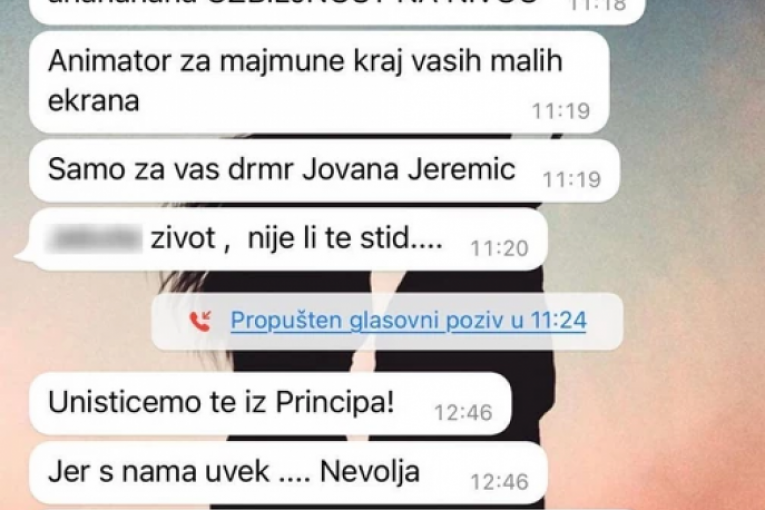 Jovana Jeremić pretnje smrću