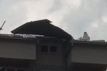 JEZIVA SCENA U LESKOVCU! Nevreme iščupalo krov sa zgrade! (VIDEO)