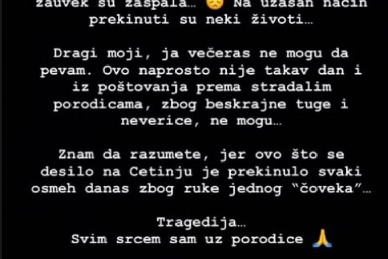 Saša Matić izjavio saučešće porodicama žrtava