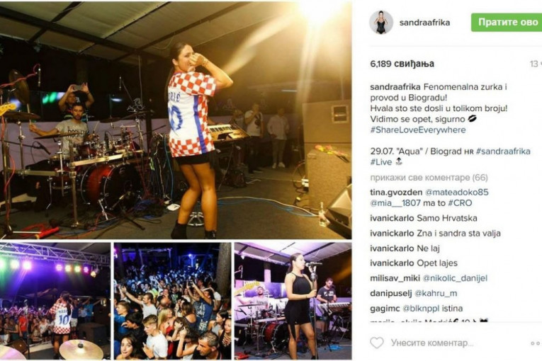Sandra Afrika u hrvatskom dresu na nastupu u Biogradu
